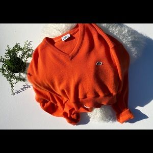 Reworked Lacoste v-neck sweater